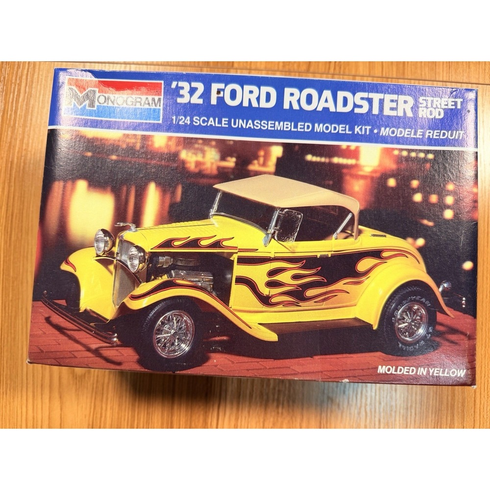 Monogram 32 Ford Roadster Street Rod 1/24 Scale Model Kit 2718 Started